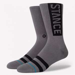 STANCE OG grey socks with black stripes and STANCE logo - For man