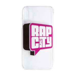 Rapcity iPhone case, clear phone case with pink Rapcity logo, unisex - Phone Case
