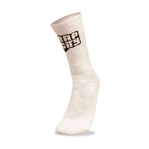 Rapcity unisex white socks with black logo, size 35-37 - Fashion & Clothing