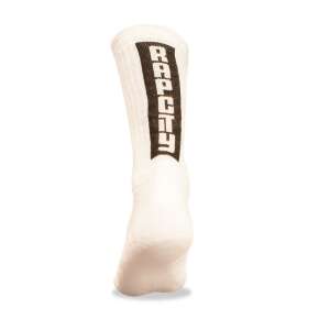 Rapcity white socks with black logo, size 42-43 - Fashion & Clothing