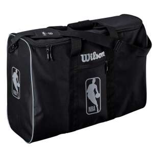Wilson NBA Authentic 6 Ball Bag, geantă neagră de baschet pentru transportul mingilor de baschet - Baschet