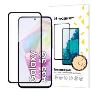 Wozinsky Full Glue edzett üveg képernyővédő Samsung Galaxy A35 5G-hez fekete kerettel - Wozinsky