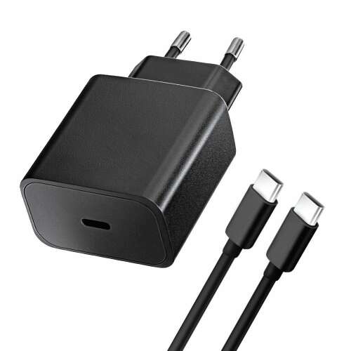 Ładowarka sieciowa Blue Star ze złączem USB C i kablem typ C - 3A 25W z funkcją ładowania PD i QC 4.0