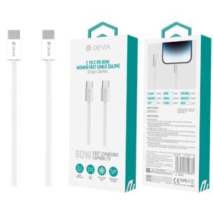 Devia Smart Series 60W PD Type-C/Type-C adat-és töltőkábel 1m - fehér 113783634 - Káble