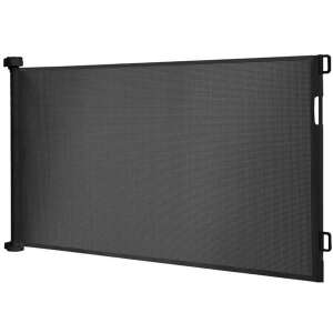 Biztonsági kapu gyermekeknek és kisállatoknak - kihúzható háló , 160 x 85 cm , fekete