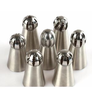 SütiDíszítő Szett - 7 db Rozsdamentes Acél Nyomófej