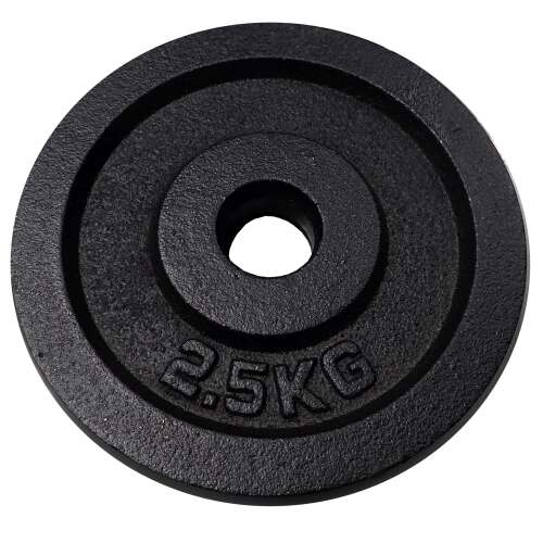 2,5 kg-os öntöttvas súlytárcsa súlyzókhoz és rudakhoz, 25 mm-es tengelyfurattal - Súly és súlyzó