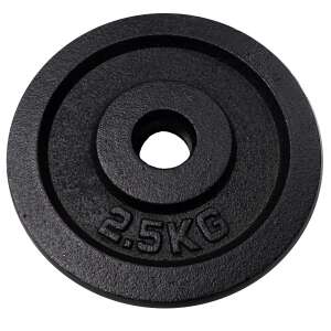 2.5 kg cast iron weight plate for barbells and dumbbells, 30 mm hole diameter - Weight & Dumbbell