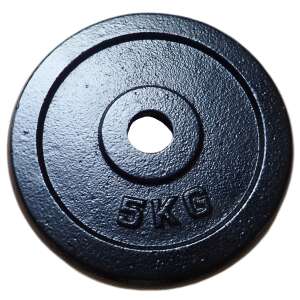 5kg cast iron weight plate for barbells and dumbbells, 25mm hole diameter - Weight & Dumbbell