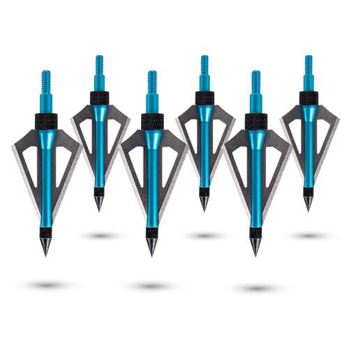 6 db inSPORTline Trialugo 100 nyílhegy, kék, acél, alumínium, 100 gr