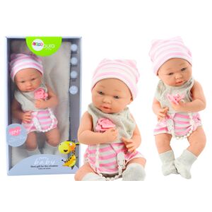 Baba Játék - Rózsaszín-Fehér Baba - 42 cm