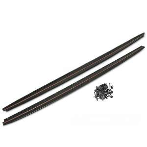 BMW F10 / F11 11-16 M-Performance Style Side Skirts, black with red stripe - Bumper