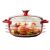 Timeless Tools Red Cast Iron Dutch Oven with Lid, cooking chicken illustration