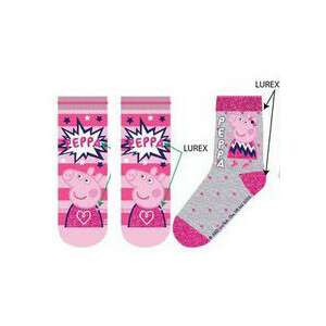 3 чифта детски чорапи Peppa Pig, размер 31/34, розови с дизайн Peppa Pig - Детски чорапи, чорапи за коляно