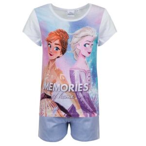 Set pijamale scurte Disney Frozen Anna și Elsa pentru fete - Disney Pijamale pentru copii, cămăși de noapte