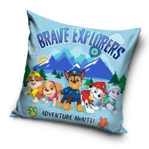 Paw Patrol Brave Explorers 40x40 cm pillowcase, featuring Chase, Marshall, Skye, Rocky, and Zuma - Mancs Őrjárat