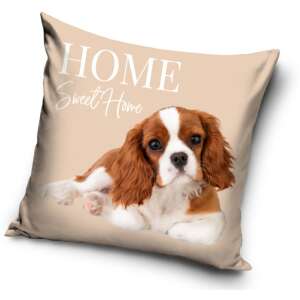 Home Sweet Home dog pillow cover, 40x40 cm, beige, with a cute dog design - Homyl