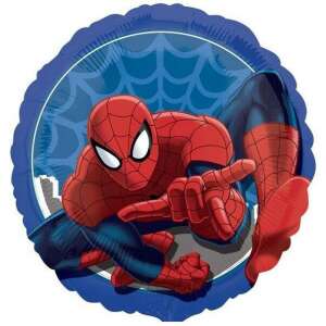 Spiderman foil balloon, 43 cm, red and blue, featuring Spiderman in action pose - Balloon