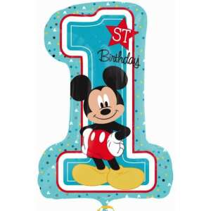 Disney Mickey Mouse 1st Birthday Foil Balloon, 71 cm - Balloon