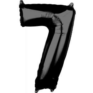 Balon cu numărul 7 din folie neagră, 66*43 cm - Amscan Baloane