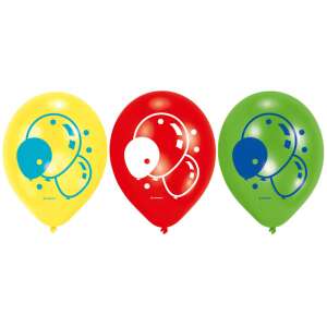 Pack of 6 Multicolor Lufis Balloons, 9 inch (22.8cm), with balloon design - Balloon