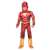A Villám jelmez gyerekeknek, 6-8 éveseknek, piros és sárga overall kapucnival, tökéletes Halloweenra vagy cosplay-re