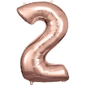 Rose Gold Number 2 Foil Balloon, 86x53 cm - Balloon