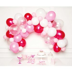 PartyLufi Pink and Red Balloon Garland Kit - 70 pieces - Balloon