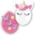 Unicorn Party Balloons 3 pack, 14 inch latex balloons with paper accessories and stickers