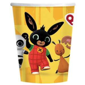 Bing Gelbe Pappbecher 8er Pack 250 ml, mit Bing Hase und seinen Freunden - Einwegbecher