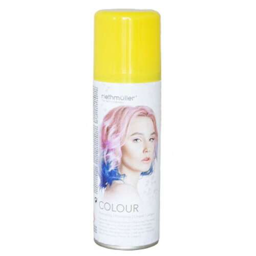 Yellow hairspray, 100 ml, by  niethmüller, temporary hair color,  for adding a pop of color to your hair