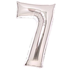 Silver Number 7 Foil Balloon, 93.5 cm - Amscan Balloon