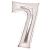 Silver, Silver Number 7 Foil Balloon 66 cm 125176779