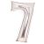 Silver, Silver Number 7 Foil Balloon 66 cm 125176779