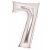 Silver, Silver Number 7 Foil Balloon 66 cm 125176779