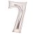 Silver, Silver Number 7 Foil Balloon 66 cm 125176779