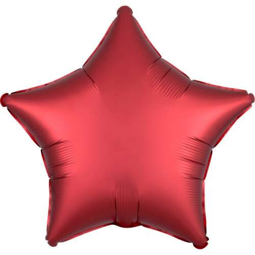 Dark red star shaped foil balloon, 48 cm