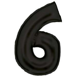 Black number 6 foil balloon, 86 cm - Balloon