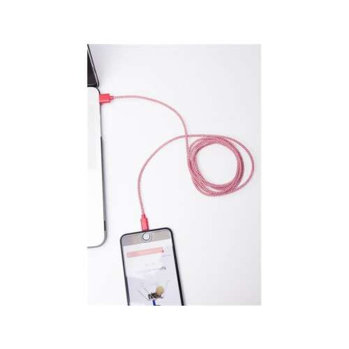 Kikkerland US113-RD-EU rotes und weißes Lightning-Kabel zum Aufladen von iPhone und iPad