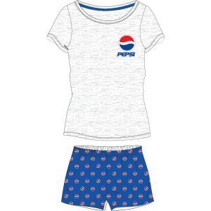 Pepsi Kids Short Pajama Set - White T-shirt and Blue Shorts - Kids' Pajama & Nightgown