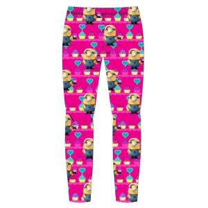 Minyonok Cupcake Kids Leggings, pink leggings with Minions and cupcakes print, sizes 104-134 cm - Kids' Legging