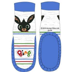 Детски чорапи с герой Bing, размер 23/26, синьо-бели райета, с логото на Bing - Детски чорапи, чорапи за коляно