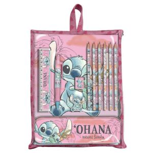 Disney Lilo & Stitch Stationery Set with Pencil Case, Ruler, Eraser, Sharpener, Pencils, Pen, and Notebook - Writing Tool Set