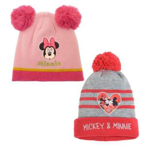 Disney Minnie Mickey's Bestie kids hat set, 2 pack, pink and grey with Minnie and Mickey Mouse designs - Kids' Hat & Set