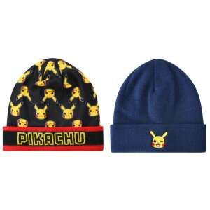 Pokémon Pikachu kids beanie hat set, 2 pack, black and blue - Kids' Hat & Set
