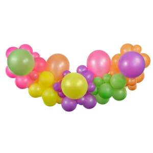 Fluoreszierender Luftballon-Girlanden-Set, 65 Stück, enthält Ballons in verschiedenen Größen und Farben, perfekt für Partys und Feiern - Godan