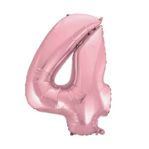 Light Pink Number 4 Foil Balloon, 92cm