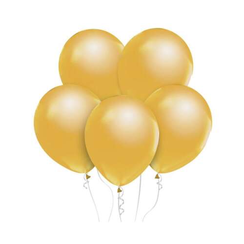10 pack of 12 inch Metallic Gold Balloons