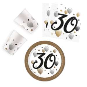 Happy 30th Birthday Party Supplies Set with Plates, Cups, and Napkins - Party Supply