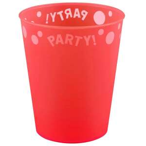 Red plastic party cup, 250 ml - Glass
